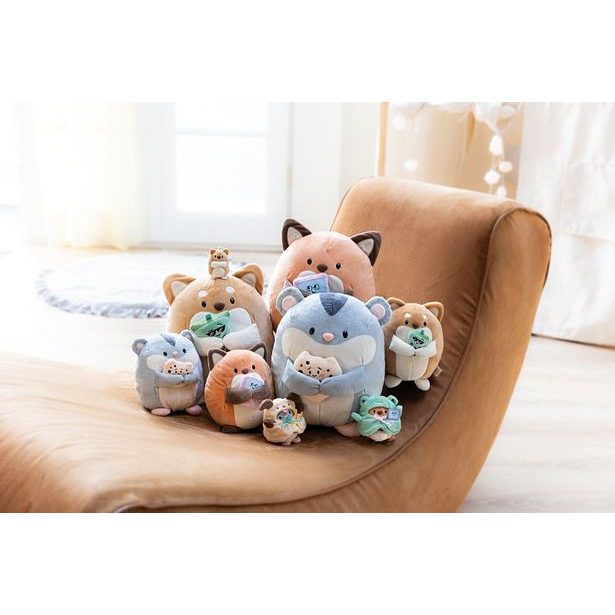 NICI NICI plyš MyMochi Liška Geeks 8cm v kostýmu žabky a videohrou, set dárkové balení 8,5x6,5x10cm