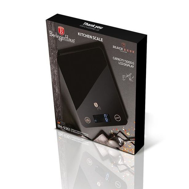 BERLINGERHAUS Váha kuchyňská digitální 5kg Black Rose Collection BH-9361