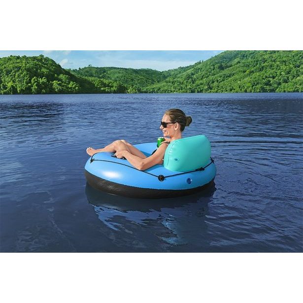 Bestway Nafukovací křeslo na vodu Whitecup, průměr 106cm, modrý