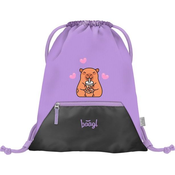 BAAGL SET 5 Zippy Kapybara: aktovka, penál, sáček, zástěra, peněženka