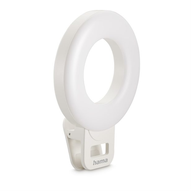 Hama LED kruhové světlo ToGo se svorkou na telefon, 60 LED, průměr 9,6 cm, nabíjecí
