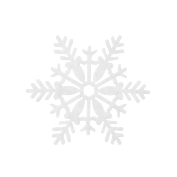 Podtácek polyester VLOČKA pr. 13,5 cm bílá 6 ks