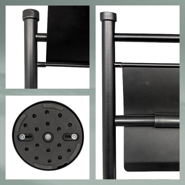 KELA WC sada Swing, černá 22x77,5 cm KL-18977