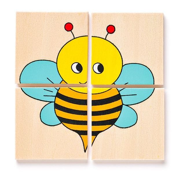 Mini puzzle "Beruška" v dř. krabičce