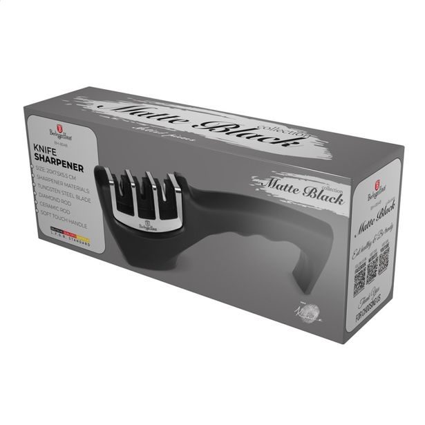 BERLINGERHAUS Brousek na nože 3 v 1 černý Matte Black Collection BH-8548