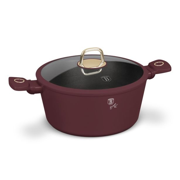 BERLINGERHAUS Kastrol s titanovým povrchem a poklicí 28 cm Leonardo Collection BH-8042