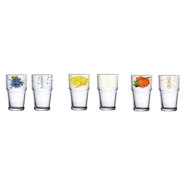 TORO SKLENICE 350ML DEKOR OVOCE 3ASS. SKLO