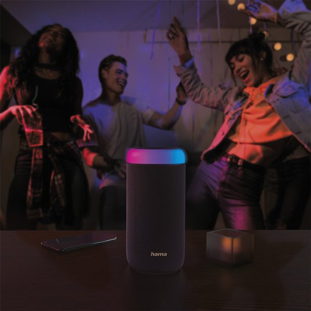 Bluetooth reproduktor Shine 2.0, LED podsvícení, IPx4, černý