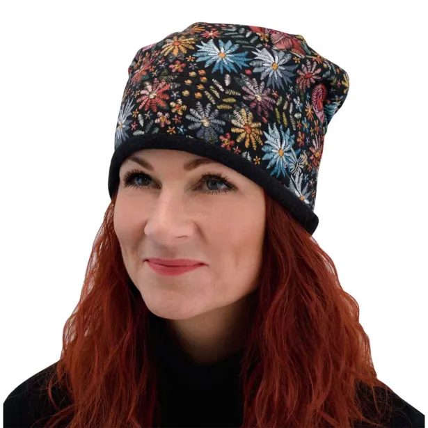 ESITO Zimní čepice spadená Katya - černá