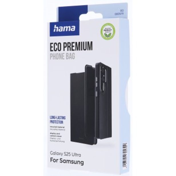 Hama Eco Premium, pouzdro-knížka pro Samsung Galaxy S25 Ultra, umělá kůže, 20% recyklov. materiálů