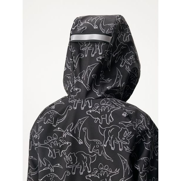 Dětská softshellová bunda s fleecem Basic, Černá, Dino