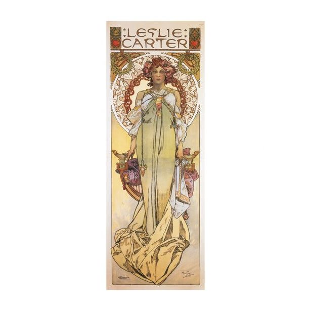 Pohled Alfons Mucha – Leslie Carter, krátký Baagl