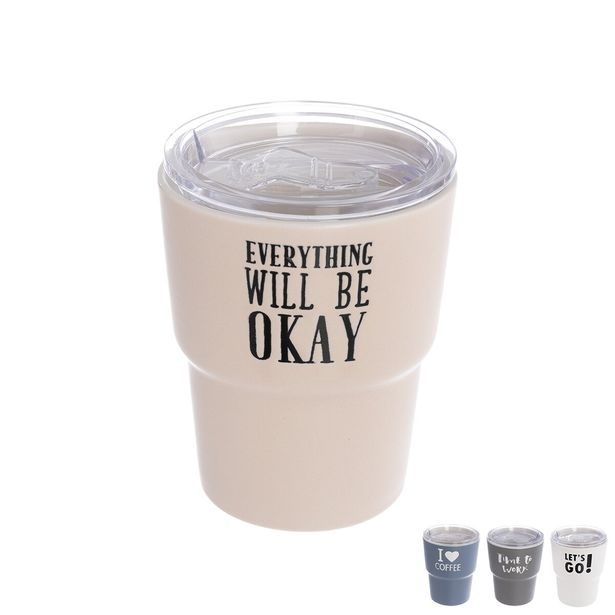 O Hrnek porc. bez ucha s víčkem 0,38 l mix