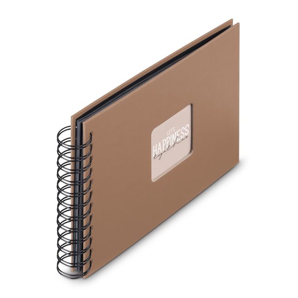 Hama album klasické spirálové FINE ART 24x17 cm, 50 stran, mousse, černé listy