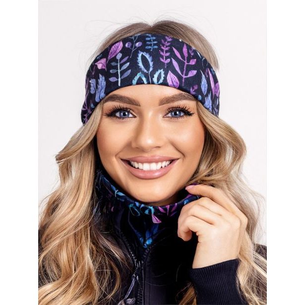 Unuo, Dámská čelenka fleecová Elise, Lístečky