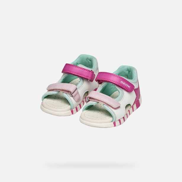 Bílé dívčí barefoot sandály Geox Sandal Iupidoo