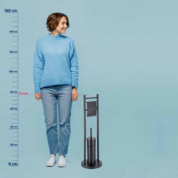 KELA WC sada Swing, černá 22x77,5 cm KL-18977