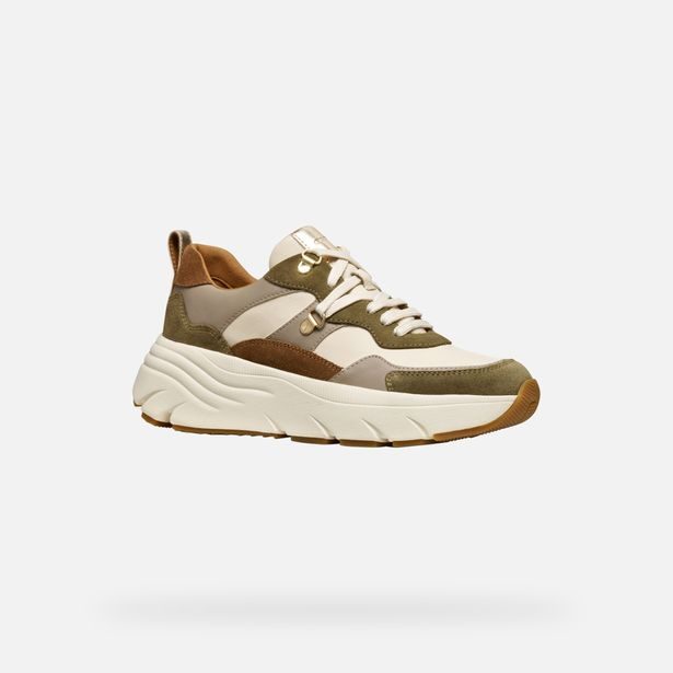 Khaki dámské tenisky Geox Diamanta