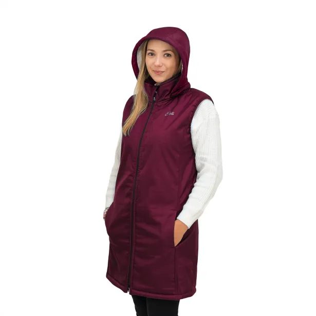 ESITO Dámská zimní softshellová vesta s beránkem Fuchsie - fuchsiová