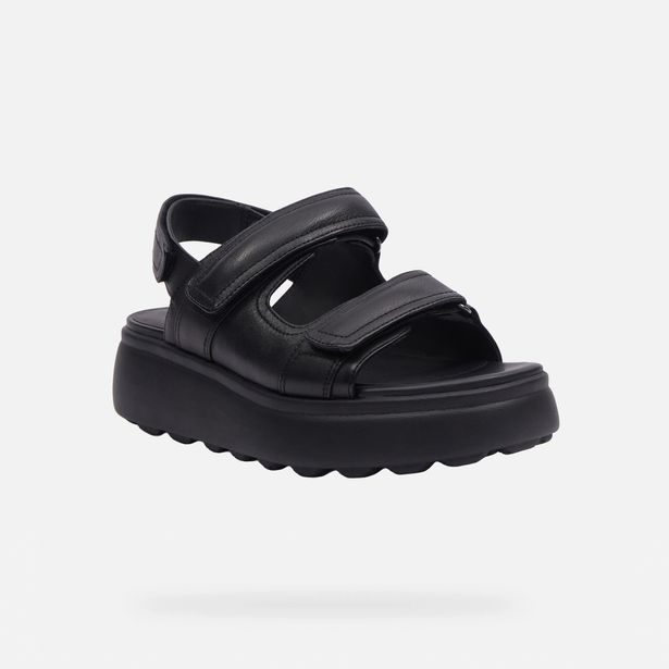 Černé dámské sandály Geox Spherica EC4.1 S