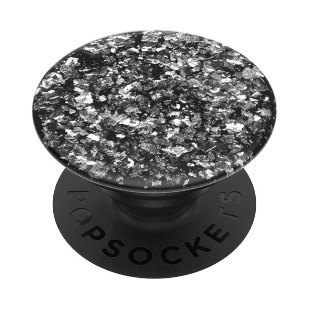 PopSockets PopGrip Gen.2, Foil Confetti Silver, kousky stříbrné folie v pryskyřici