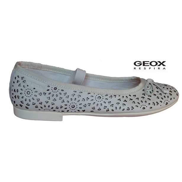 Balerínky GEOX JR PLIE' WHITE