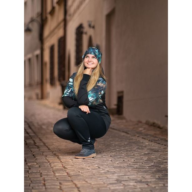 Unuo, Dámské softshellové kalhoty s fleecem pružné Sporty, Černá