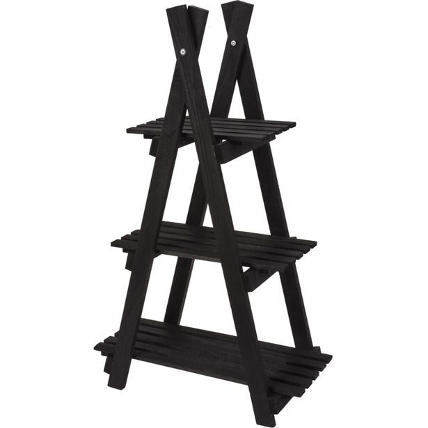 HOMESTYLING Stojan na květiny dřevěný 3patra 84 cm KO-KR2000220