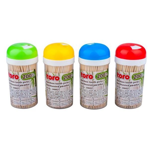 TORO PÁRÁTKA V ZÁSOBNÍKU 200KS 4 BARVY BAMBUS_hamashop