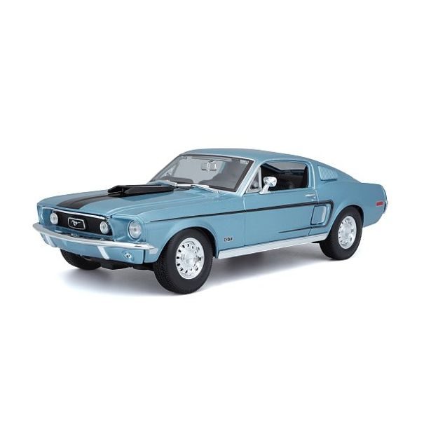 Maisto Maisto - Ford Mustang GT Cobra Jet FB 1968, metal modrá, 1:18