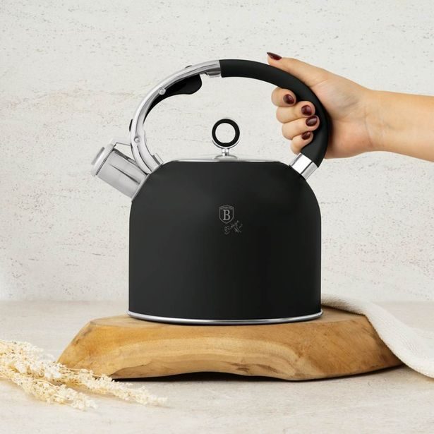 BERLINGERHAUS Konvice pískací se skleněným víkem 3 L Matte Black Collection BH-8916