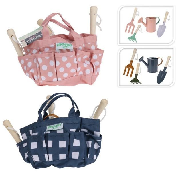 PROGARDEN Zahradní nářadí pro děti modrá taška KO-CK9920050modr