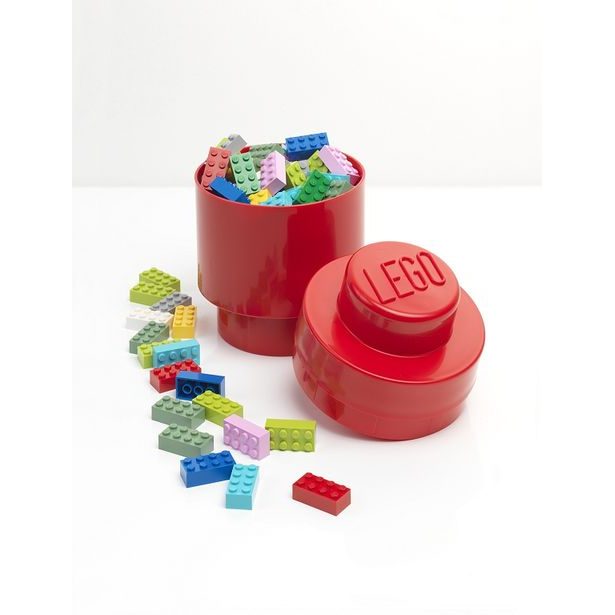 LEGO úložný box kulatý 123 x 183 mm - červená
