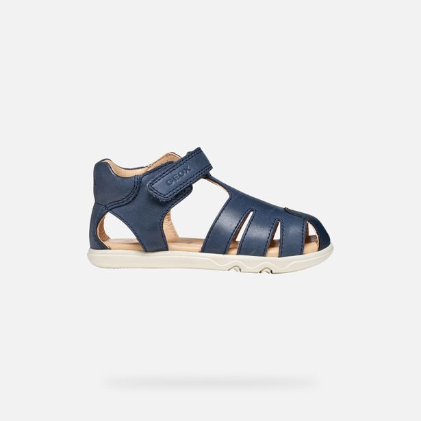 Tmavě modré chlapecké barefoot sandály Geox Sandal Steppieup B