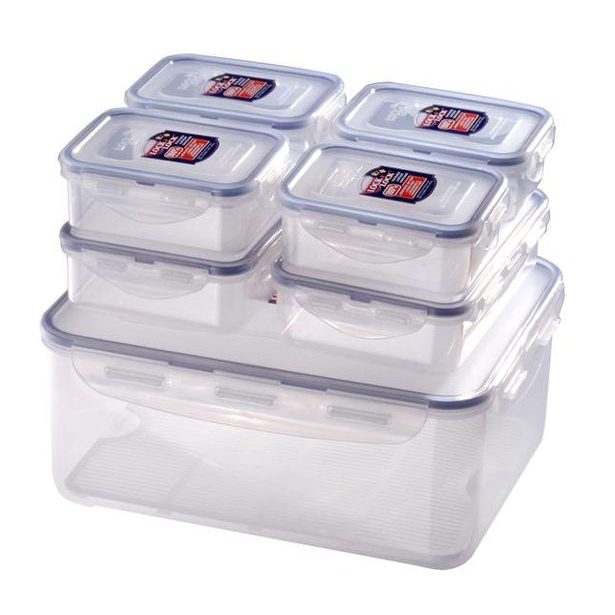 LOCKNLOCK Dóza na potraviny LOCK, set 7 ks, 5,5l/ 1l/ 350ml_hamashop