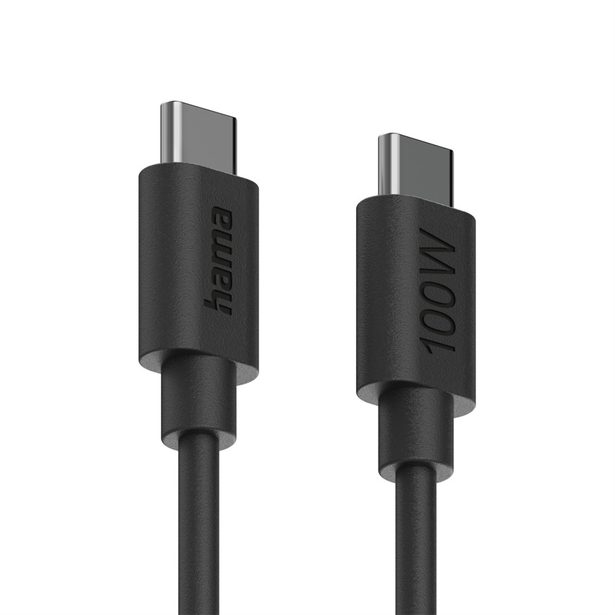 Hama USB-C 2.0 kabel, 1,5 m, 100 W, Ecosential