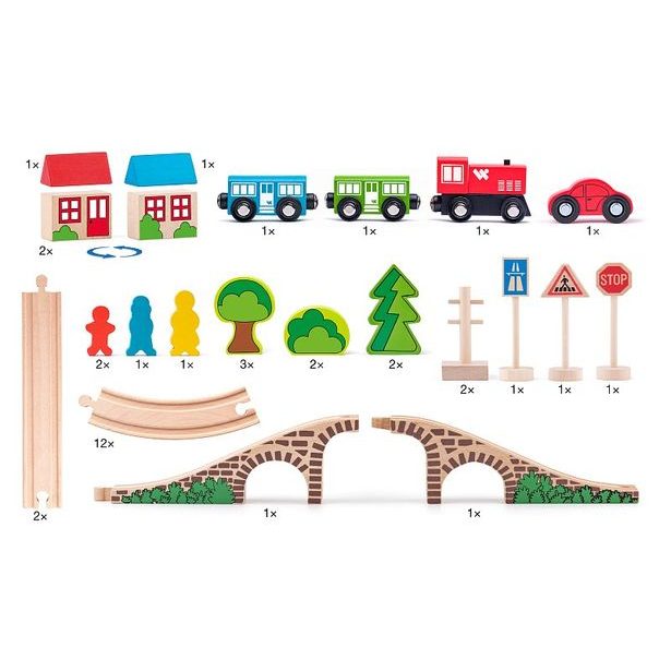 Vláčkodráha "Osmička s vláčkem", 40 dílů