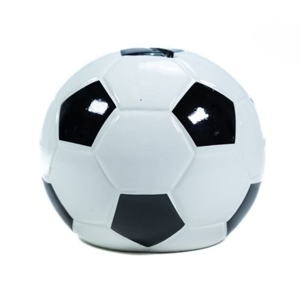pokladnička MÍČ FOTBALOVÝ, d11cm, keramika