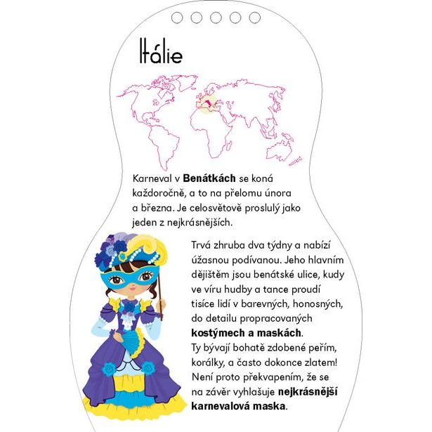Oblékáme panenky na KARNEVAL – Omalovánky Baagl