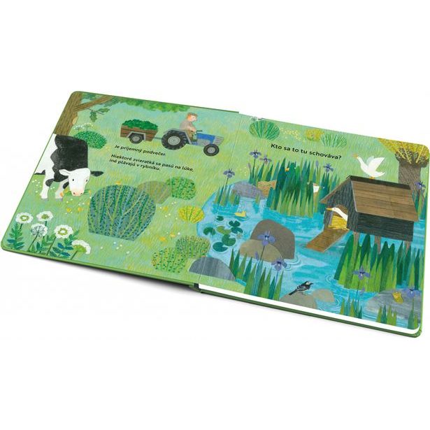 Kto sa to tu schováva? NA DVORE – Knižka s odklápacími okienkami Baagl