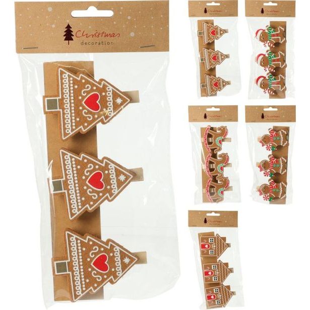 kolíčky PERNÍČKY 12cm, ván., mix druhů, dek.