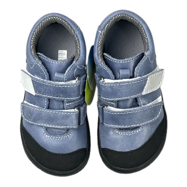Dětská celoroční obuv Jonap BAREFOOT - Modrá s okopovou špičkou