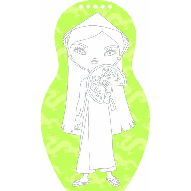 Oblékáme vietnamské panenky NGOC – Omalovánky Baagl