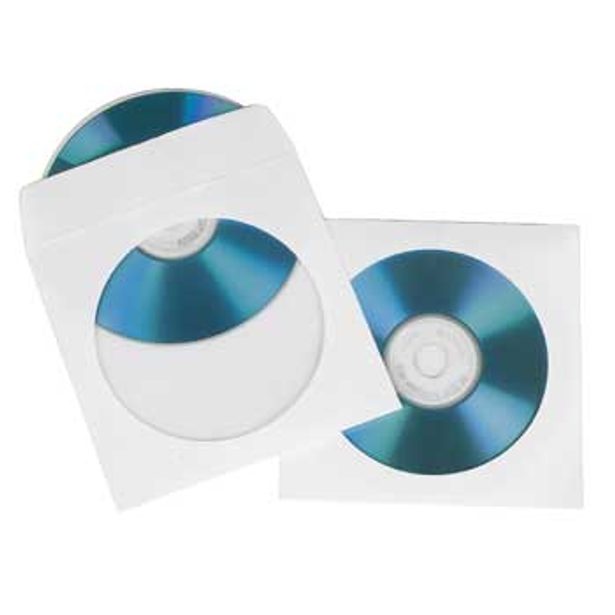 Hama papírové obaly na CD/DVD, bílé, balení 25 ks (cena za balení)