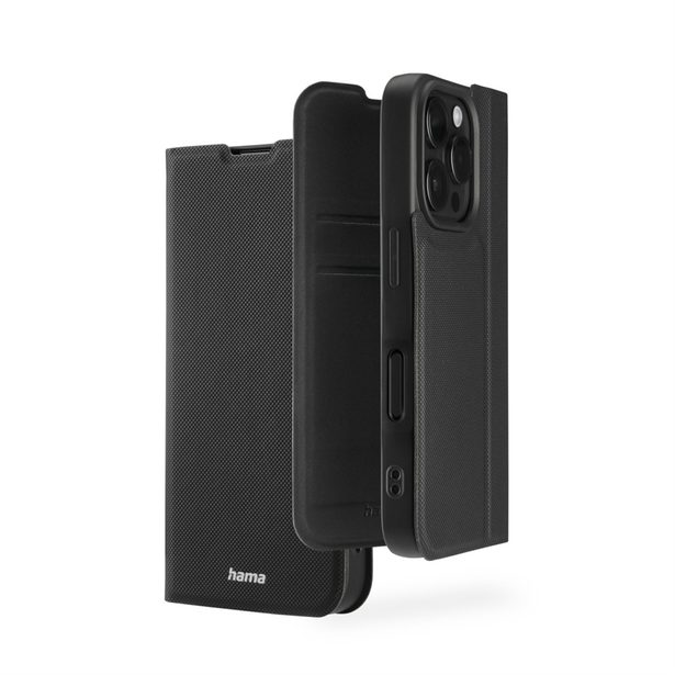 Hama Daily Protect, pouzdro-knížka pro Apple iPhone 16 Pro Max, funkce stojanu, černé