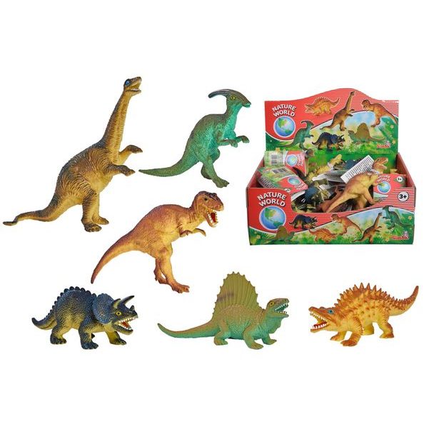 Gumový dinosaurus 11-14cm, 6 druhů, DP18