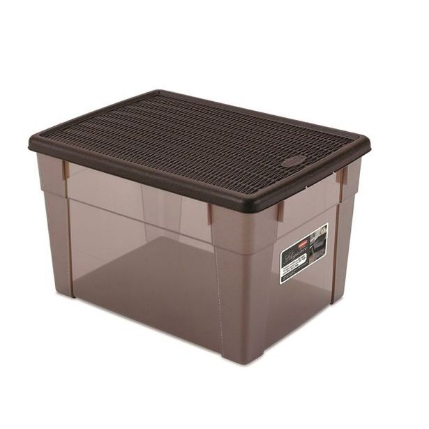 box 20,0l+víko 39x29x24cm hnědý ELEGANCE-XLhigh