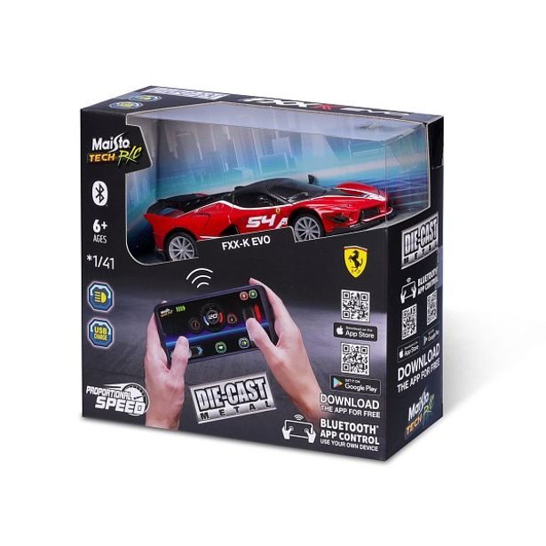 Maisto Maisto RC - DIE-CAST METAL se světly,FXX-K EVO, 1:41, 2,4GHz, USB, XTR, Bluetooth 5.0