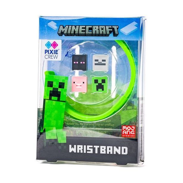 PIXIE CREW PIXIE CREW &amp; MINECRAFT Nastavitelný náramek, zelený, 4 multipixely