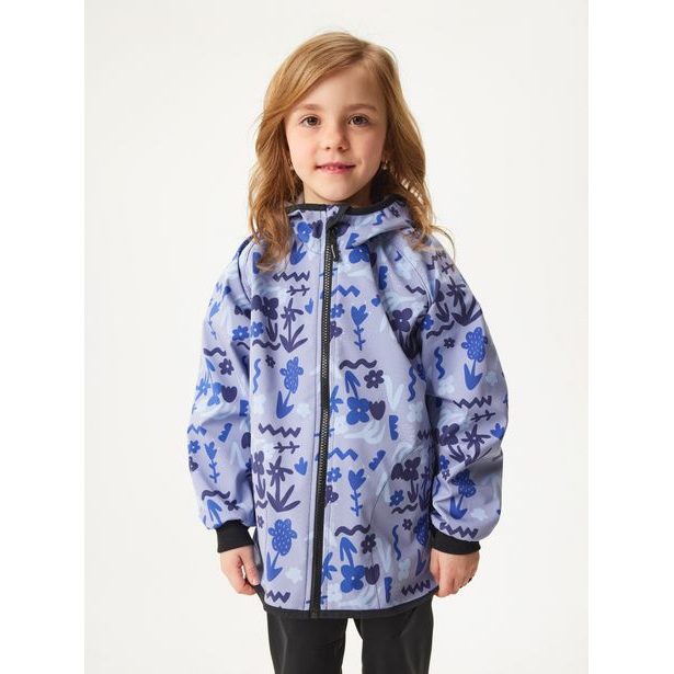 Unuo Dětská softshellová bunda s fleecem Basic, Květy